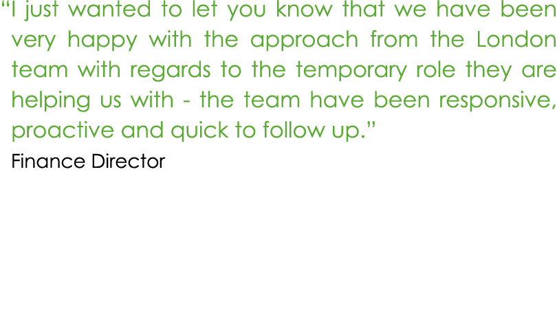 “I just wanted to let you know that we have been very happy with the approach from the London team with regards to t...