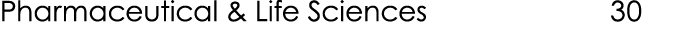 Pharmaceutical & Life Sciences 30 
