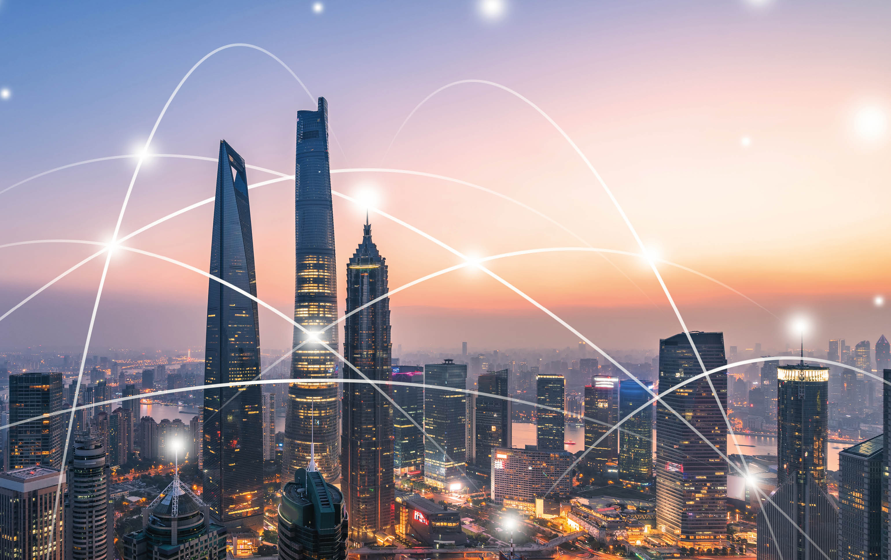 Computer Network, City, Globe - Navigational Equipment, Big Data, Cityscape