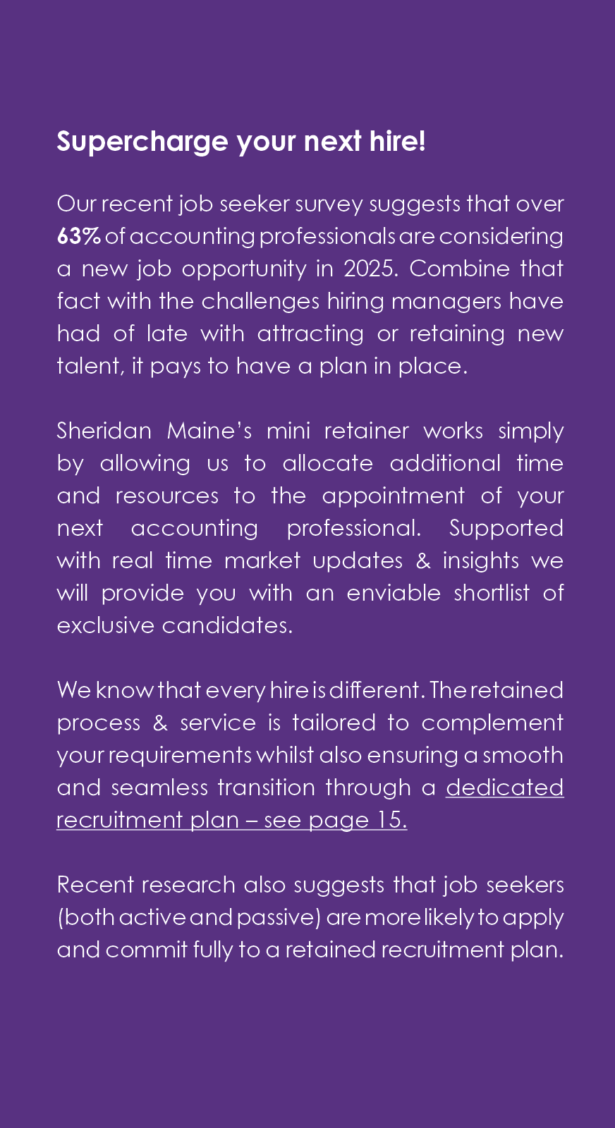 Supercharge your next hire! Our recent job seeker survey suggests that over 63% of accounting professionals are consi...