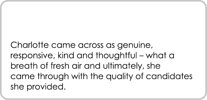  Charlotte came across as genuine, responsive, kind and thoughtful – what a breath of fresh air and ultimately, she c...