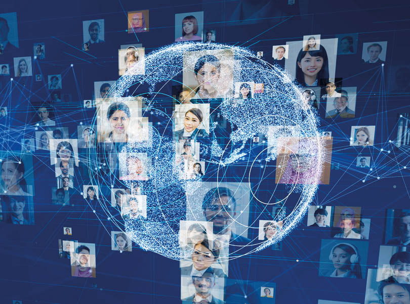 Global communication network concept. Worldwide business. Diversity.